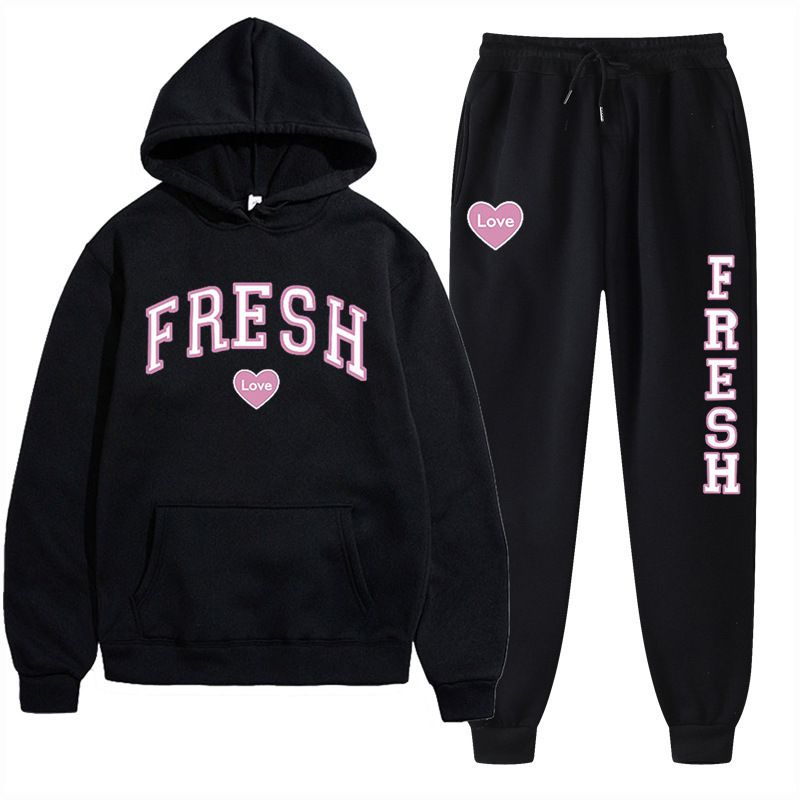 Felpa con cappuccio stampata alla moda taglie forti, in pile, calda, autunno inverno, casual, sportiva, da donna_voghion.com