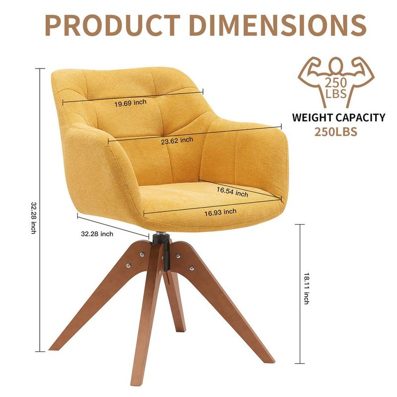 Suede Black Modern Swivel Office Accent Arm Chair With Oak Wood Legs For Small Space(Set Of 2)_voghion.com