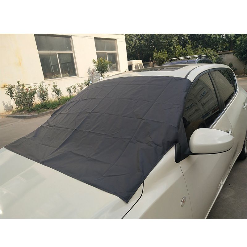 winter silver coated cloth snow cover car snow cover front windshield magnetic cover car snow cover sunscreen sunshade_voghion.com
