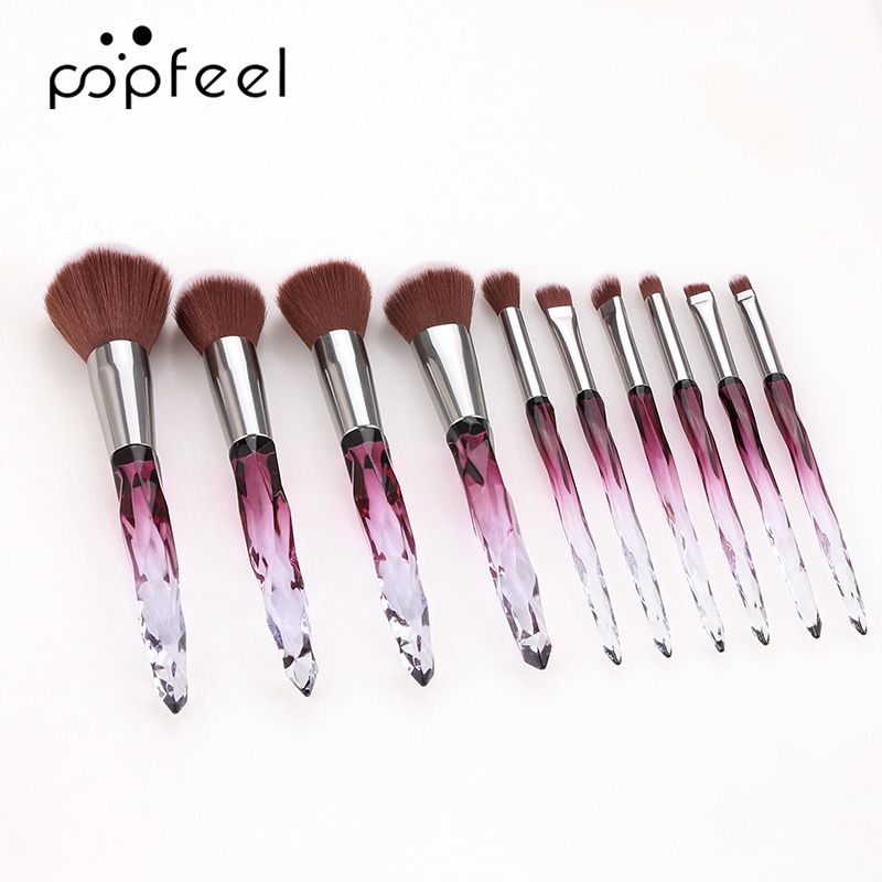 Make-up-Tool-Kits 10 stücke Kristall Make-Up Pinsel Diamant Griff Augenbraue Pinsel Schönheit Werkzeuge TOOL002_voghion.com