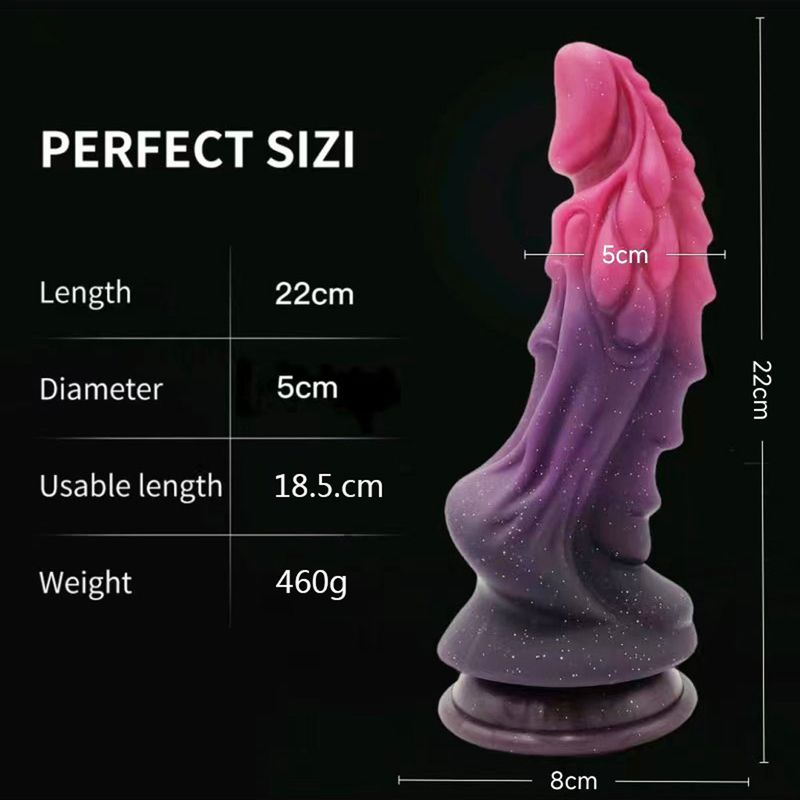 Colorful Luminous Unicorn Realistic Dildo Silicone Irregular Shape Plug Sex Toys Adult Female Masturbation_voghion.com