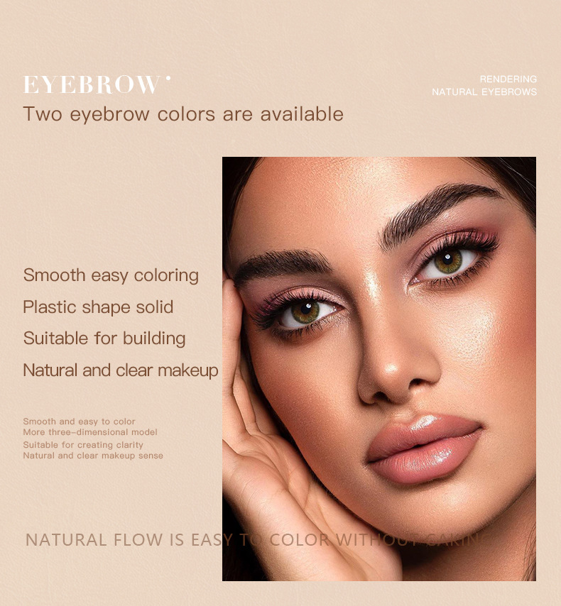 Double Ended Eyebrow Powder, Non Smudging, Three-dimensional Eyebrow Dye Contouring Hairline Shadow Powder_voghion.com