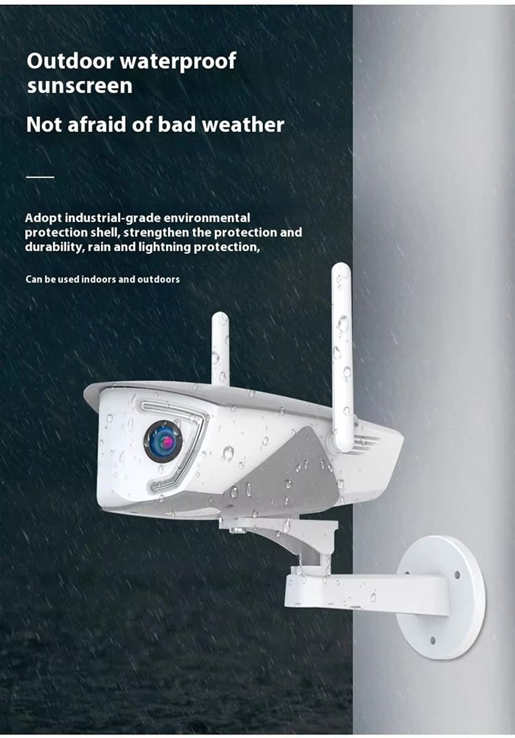 180° Dual-Lens WiFi Security Camera With Night Vision, 4MP HD, Remote Viewing, IP66 Waterproof For Indoor/Outdoor Use_voghion.com