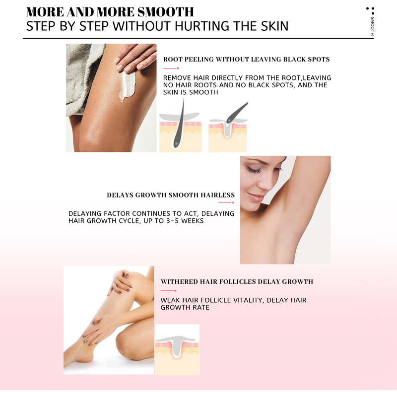 EELHOE mousse al miele spray per la rimozione dei peli delle ascelle e delle gambe, schiuma idratante delicata sulla pelle e non irritante_voghion.com