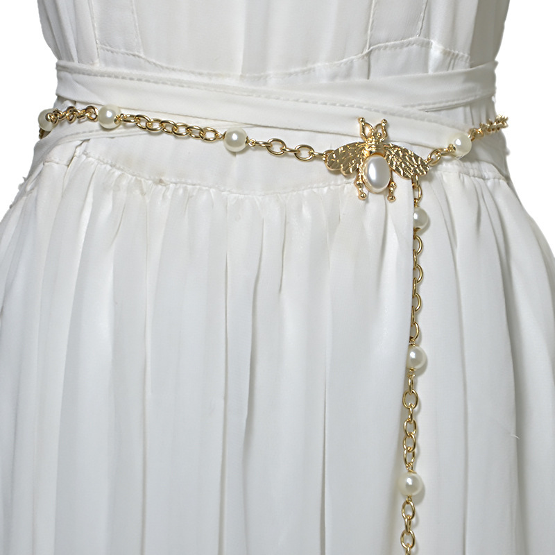 Populära damer med alternativ personlig pärlinläggning av bidekoration Metall Sailor Dance midjekedjor_voghion.com