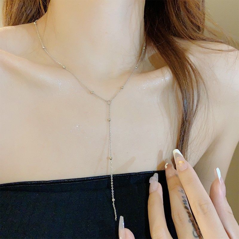 New Flower Water Drop Tassel Exaggerated Bride High-end Sense Chain Fashion Light Luxury Necklace Elegant_voghion.com