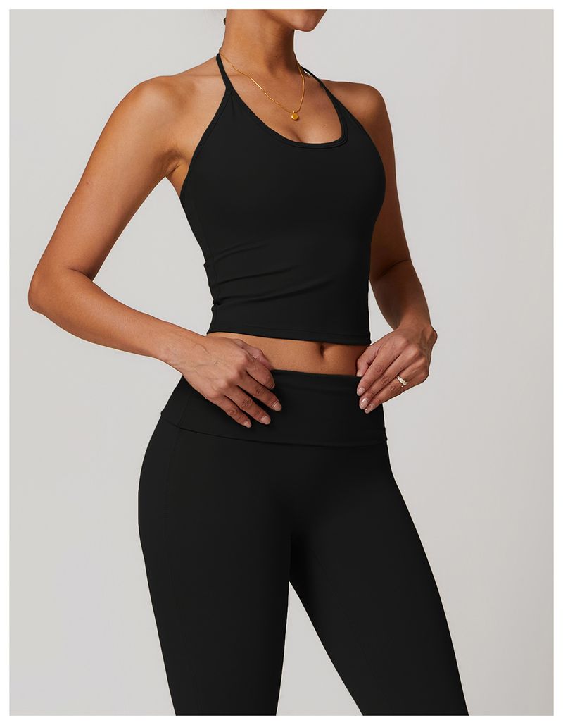 Damen-Yoga-Sport-BH mit integrierten Polstern, verstellbarem, überkreuztem Rückengurt, atmungsaktivem, schnell trocknendem Workout-Tanktop für Fitness_voghion.com