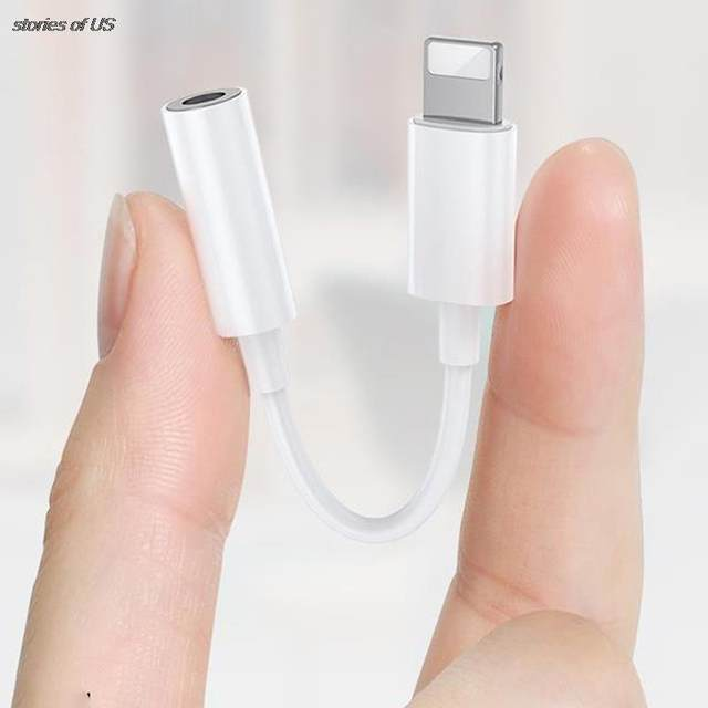 1pc 3.5mm AUX Earphone Jack Audio Converter Adapter Connector Cable For IPhone To 3.5mm Adapters Headphone_voghion.com