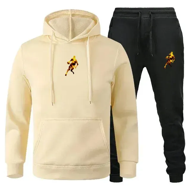 Herren-Trainingsanzüge Herbst/Winter 2025 Jogging Fiess Sportswear Set: Modisches Langarm-Sweatshirt und lässige Hose_voghion.com