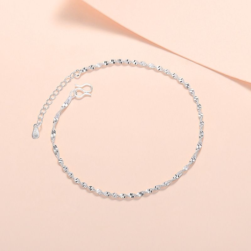 Sparkling Fashion Versatile Cauliflower Chain Anklet Simple Fresh Style_voghion.com
