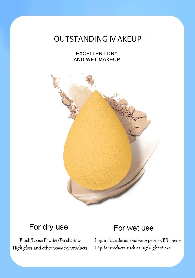 Mini Cosmetic Egg Wet and Dry Dual Use Foam Large Powder Puff Makeup Tools  Makeup Sponge Cushion Foundation Powder Sponge_voghion.com