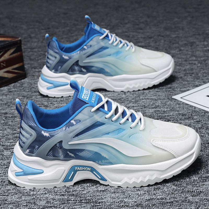 Scarpe da corsa casual sportive con suola spessa versatili da uomo, in mesh traspirante, versione coreana, estive, per papà_voghion.com