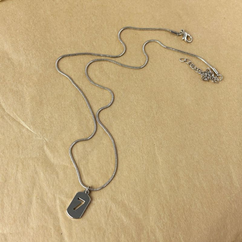 Collana di perle di vetro di piccolo design con ciondolo numero fortunato 7 da donna, accessori per collana clavicola_voghion.com