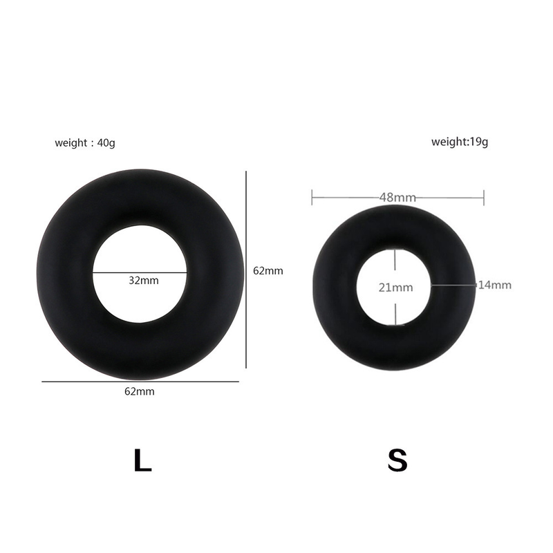 Morbido silicone maschile ritardo eiaculazione anello blocco anelli elastici fasce per esercizi giocattoli sessuali per uomini sesso adulto S s_voghion.com