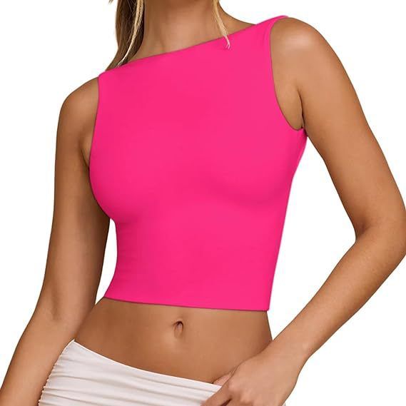 Gilet estivo da donna Hot Girl senza maniche con bretelle e schiena scoperta in seta di latte_voghion.com