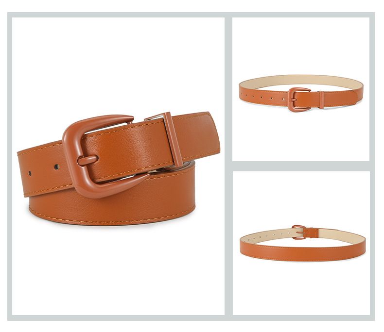 2024 New Aron Color Matching Pin Buckle Unisex Dress Versatile High-End Belt_voghion.com