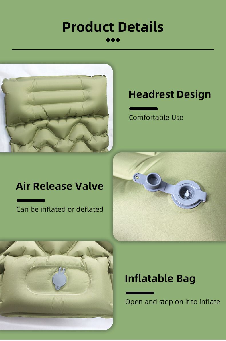 Widened Portable Camping Pad Foot-Pedal Inflatable Mat Outdoor Tent Mattress_voghion.com