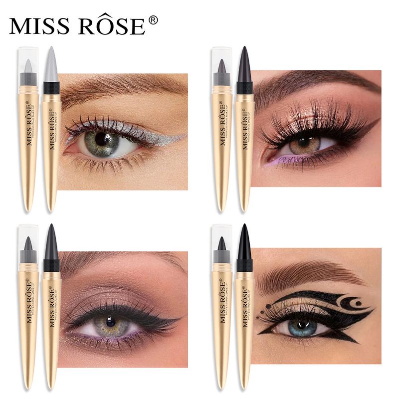 Missrose Cool Black Rich Eyeliner Delineador Colorido À Prova D'Água Não Borra Caneta Delineadora_voghion.com