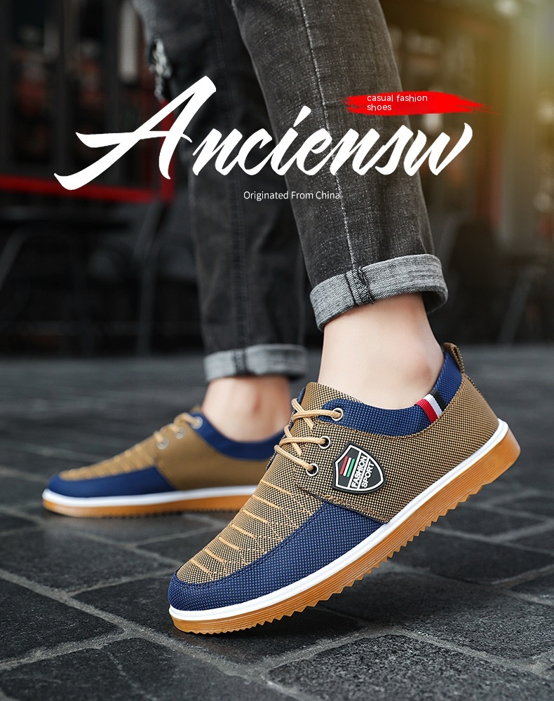 Erkek Günlük Ayakkabı İş Ayakkabısı Spor Ayakkabı Kumaş Tuval Kemer Desteği Ayakkabı_voghion.com