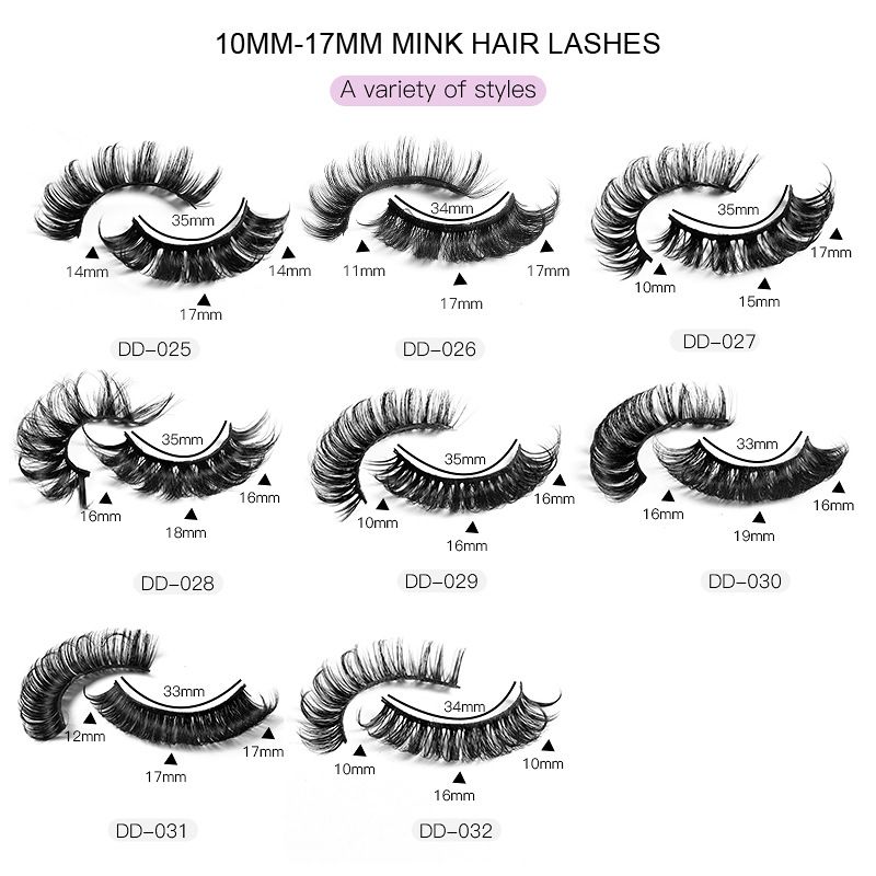 10 Pairs Of Russian Large High Curl Natural Eyelashes, Dense Black Cotton Thread False Eyelashes_voghion.com