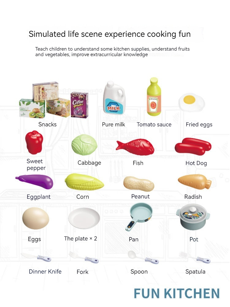 Set di giocattoli da cucina per la casa da gioco per bambini, per ragazze, pentola di riso, simulazione di cucina, utensili da cucina per bambini di 3-6 anni, regalo_voghion.com