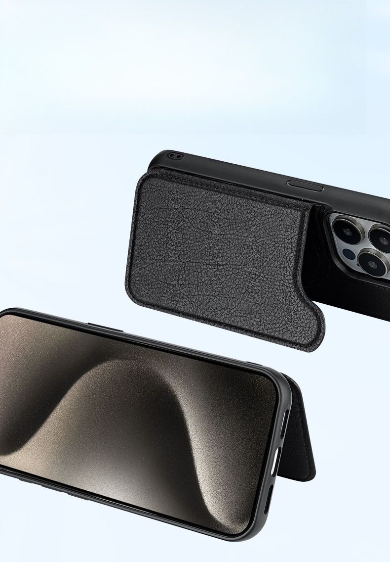 Applicable To 16 Leather Case, Apple 15 Magnetic Suction 14 Card, Mobile Phone Case 13magsafe Protective Case, Anti-fingerprint._voghion.com