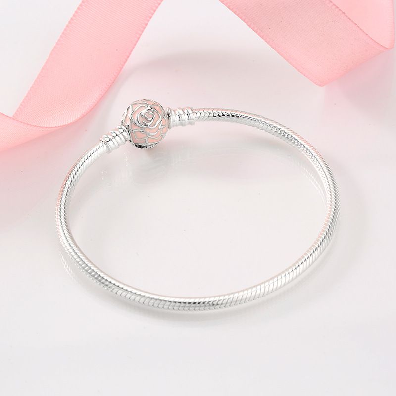 Gioielli da donna con perline, pendenti con varie fibbie, 3 mm, bracciale fai da te universale in argento Sterling S925, catena base a forma di serpente._voghion.com