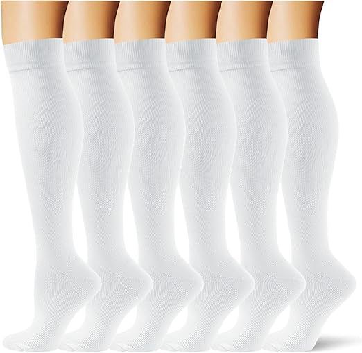32 Styles + 6 Pairs Set Long Tube Sports Running Fitness Compression Calf Socks_voghion.com