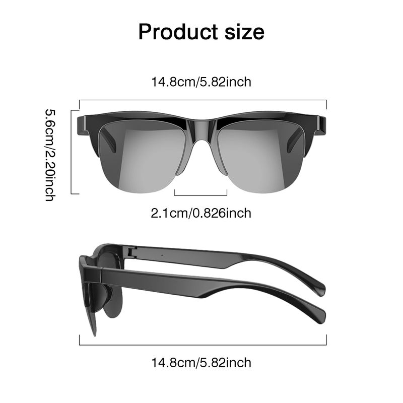 2025 New Smart Glasses, Music Playback, Voice Assistant, Wireless Calls, Unisex, Blue Light Blocking Glasses_voghion.com