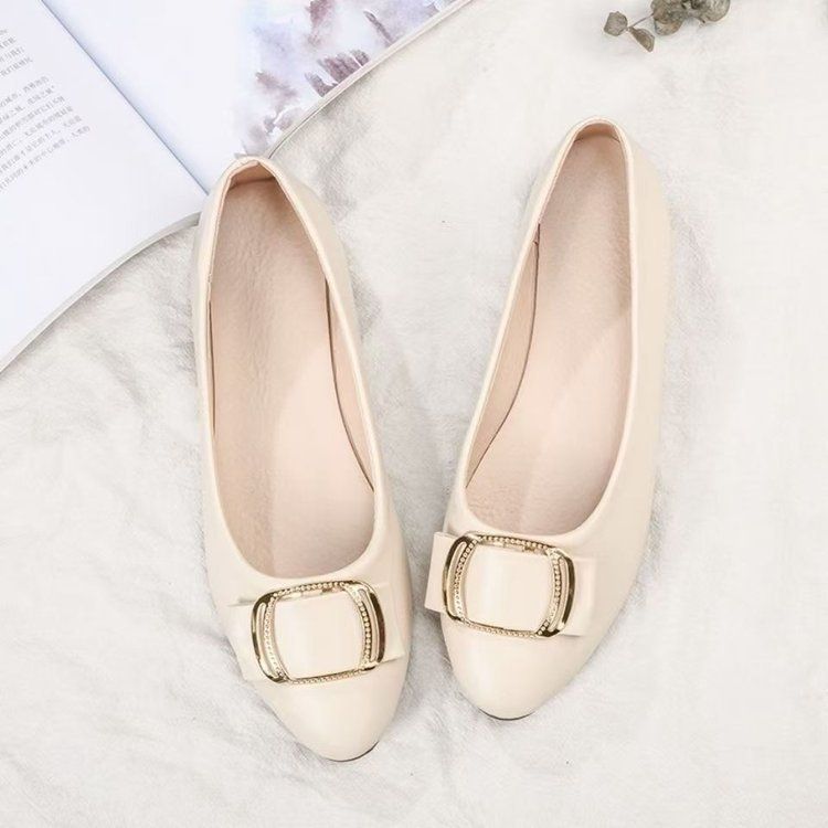 beef Tendon Sole Shallow Mouth Single Shoes Damen Soft Sole Work Lederschuhe Damen Soft Leather Spitz Flache Schuhe_voghion.com