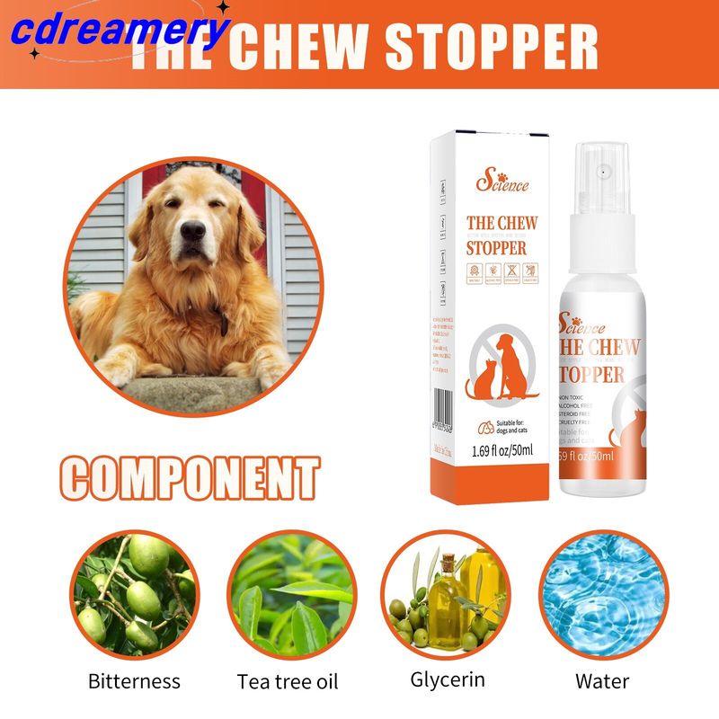 1pcs 50ml Pet Restricted Area Spray Pet Expel Spray Stop Chewing Multifunctional Gentle Stop Biting Spray For Dogs Cats Pet Supplies_voghion.com