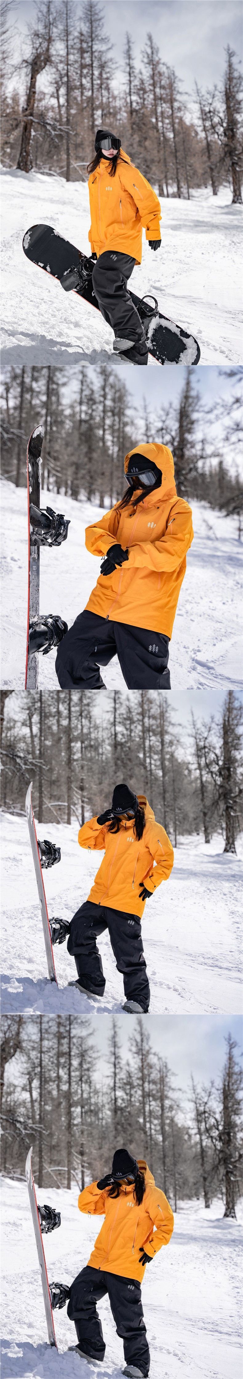 Women's Ski Jacket Men's 2025 New Model Snowboard Waterproof High-end Professional 3L Niche American Style Thickened_voghion.com