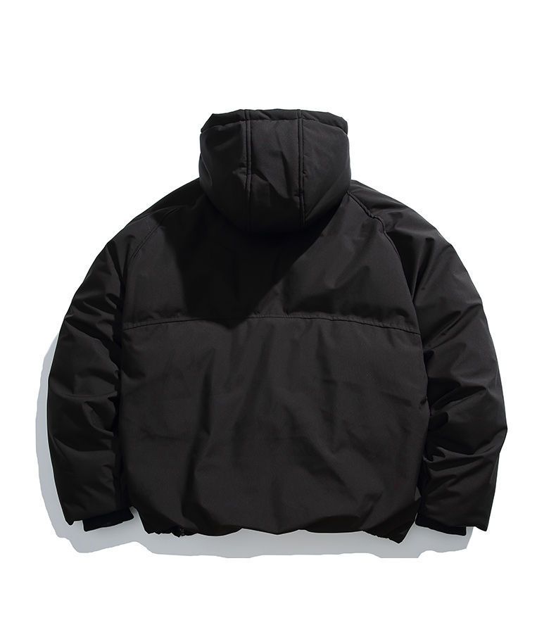 Piumino da uomo con cerniera diagonale – Elegante cappotto invernale con cappuccio e stile urbano_voghion.com