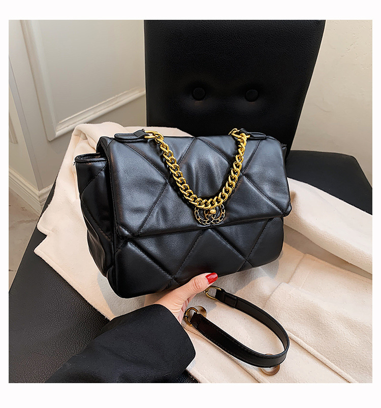 Borsa a catena Rhombus da donna 2023 nuova borsa a tracolla all-match autunno e inverno moda di fascia alta portare a mano una piccola borsa quadrata con una spalla_voghion.com