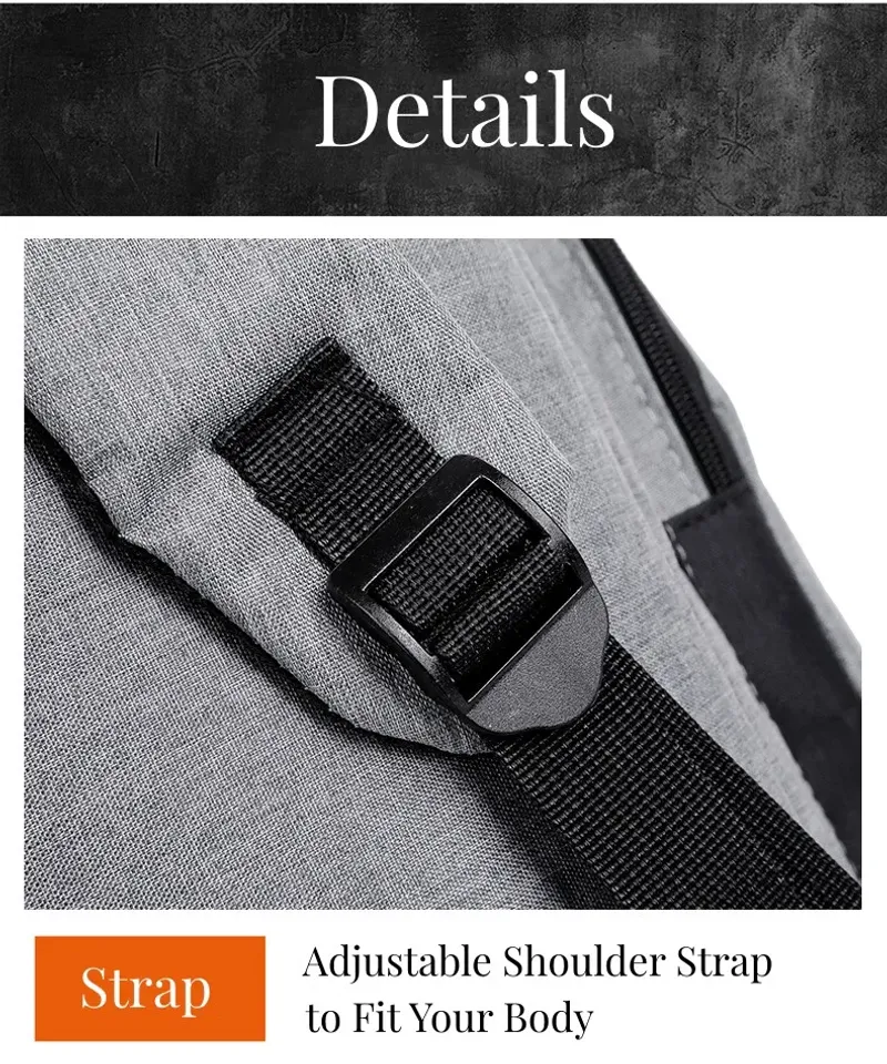 Mode für Männer Einfaches Design Laptop-Rucksack Hochwertiges Nylonmaterial Computertasche_voghion.com