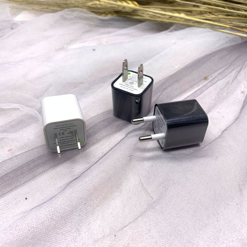 syct Little Green Dot Mobile Phone Charger USB 5v1a Power Adapter EU US Charging Head Small Home Appliances_voghion.com