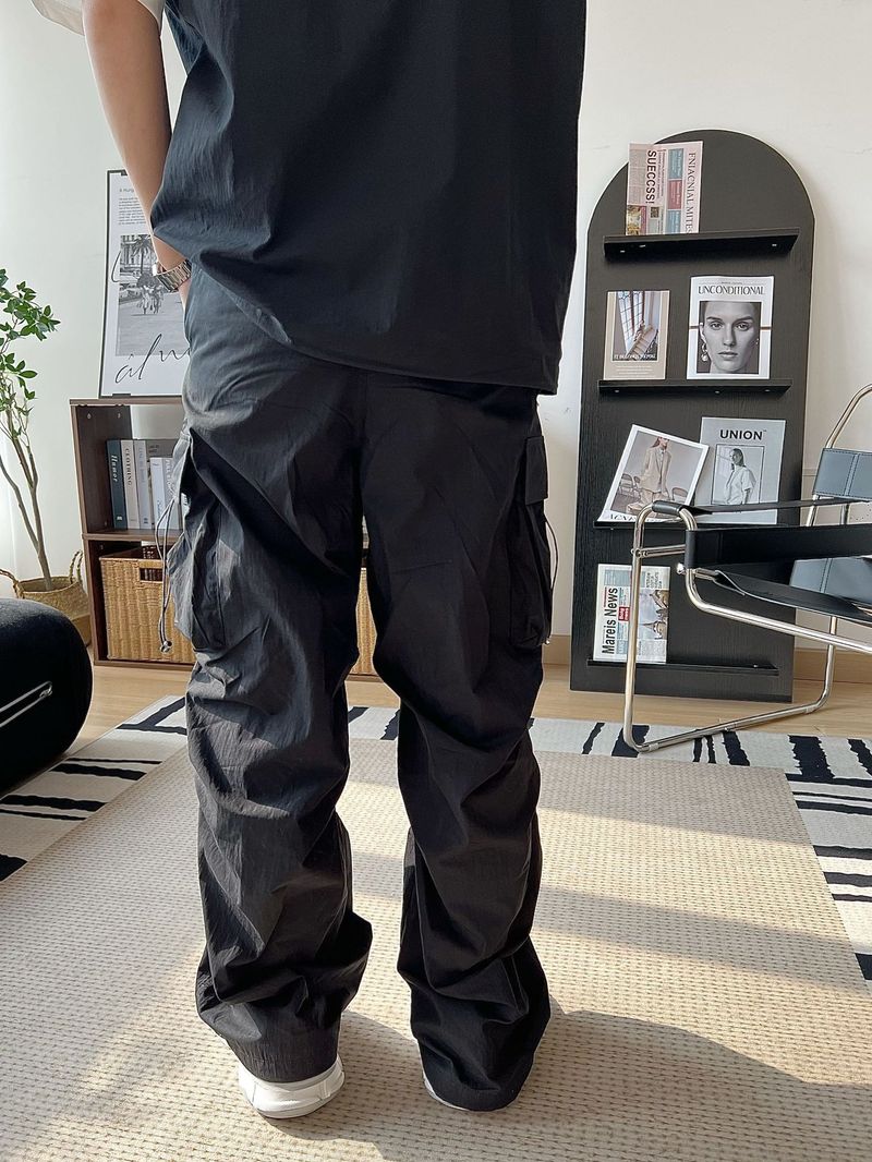 Herrenbekleidung Reißverschluss Weste mit Kapuze Overall Anzug Herren Ins Nischendesign lockere lässige ärmellose T-Shirt Hose_voghion.com