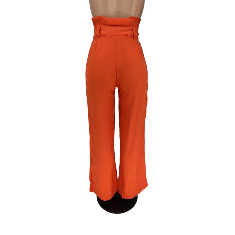 Damenbekleidung Mode Sexy Gürtel Einfarbig Weite Beinhose_voghion.com