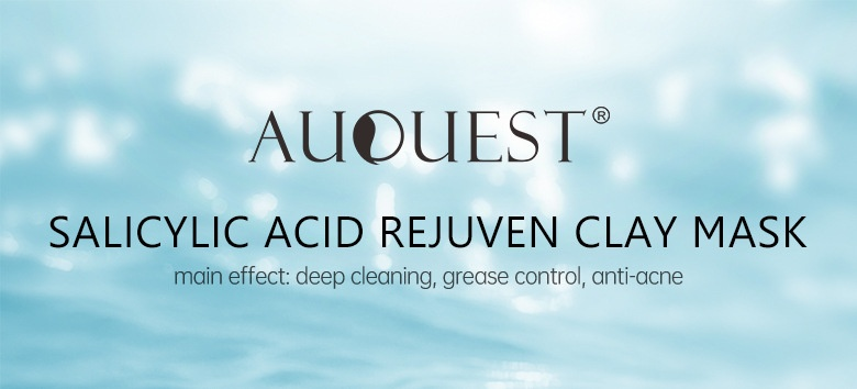 AuQuest Cleaning deterge delicatamente la maschera di fango all'acido salicilico per l'applicazione del viso_voghion.com