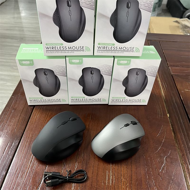 J'adore cette souris ergonomique rechargeable, double mode, sans fil, Bluetooth, neutre, pour le bureau et les jeux_voghion.com