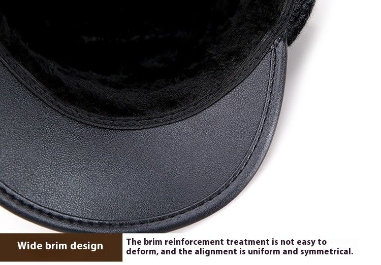 Men Middle-aged And Elderly Autumn And Winter Mink Fur Pilot Hat Warm Ear Protection Cold Proof Arctic Fleece Hat Gift For Elders_voghion.com