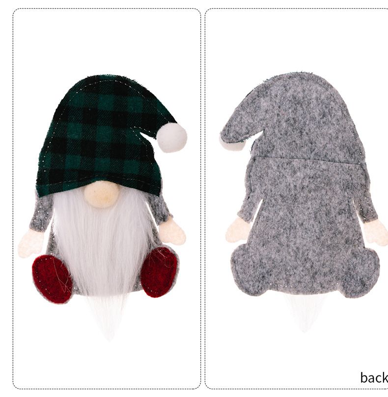 Maison & Jardin Hobbe Nouvelles Décorations de Noël Ensemble de Couteau et Fourchette Nain à Carreaux Ensemble de Vaisselle pour Personnes Âgées de la Forêt Ensemble de Table à Manger_voghion.com