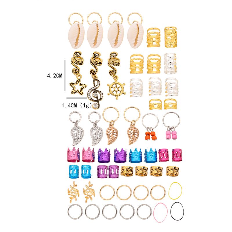Pince à cheveux décorative en métal pour dreadlocks, style européen et américain, style rétro, avec pendentif en forme de feuille_voghion.com