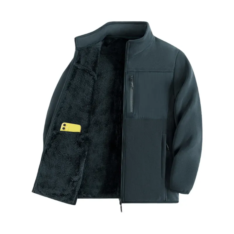 Verdickte Thermo-Fleecejacke für Herren, Herbst/Winter, neuer Trenchcoat im Patchwork-Design, Herrenjacken, Fleece-gefütterter Mantel_voghion.com