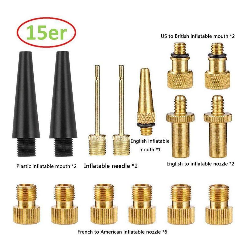 Air valve adapter air pump inflatable bicycle air nozzle pump French to American conversion nozzle American nozzle adapter SV AV DV_voghion.com