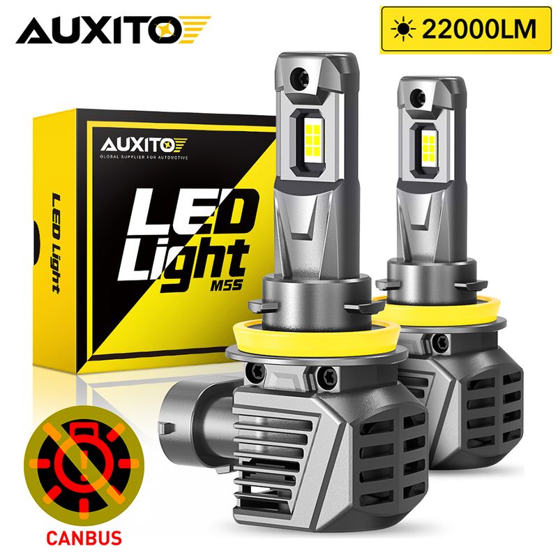 AUXITO 2 pezzi 22000LM H8 H11 Canbus 120W 9012 HIR2 HB3 9005 Fari H9 LED Lampadine per fari auto per E46 Ford Mercedes VW_voghion.com