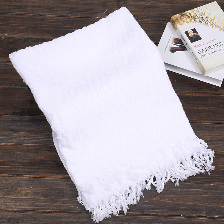 Liangyin foreign trade in stock worship towel Saudi Hui people ihram hajj towel microfiber tassel worship towel_voghion.com