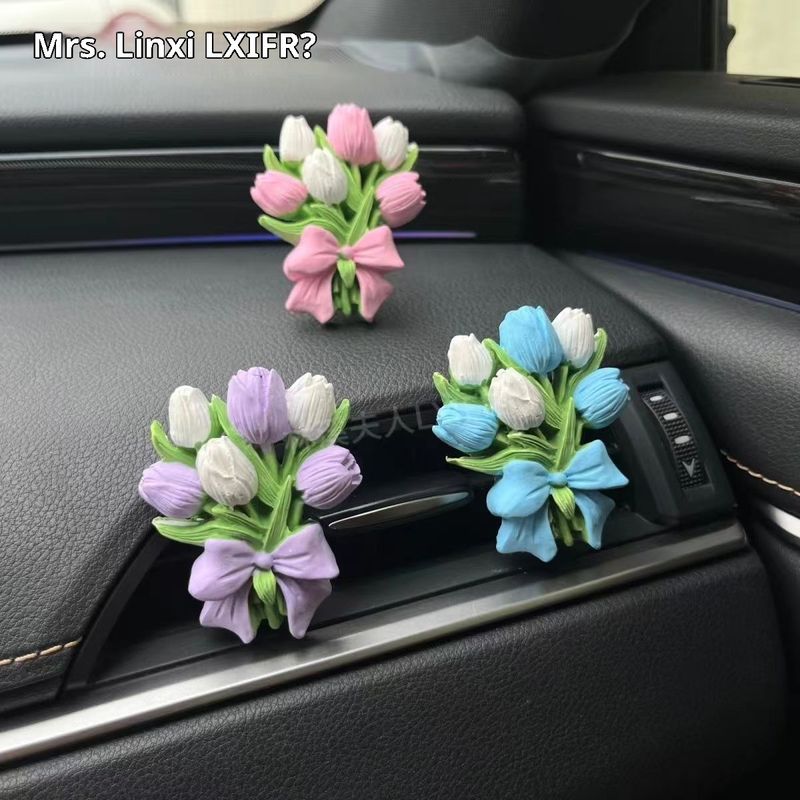 Small Deng Small Deng Perfume Car-mounted Air Vent Aromatherapy Car Interior Goddess Style Bowknot Fragrance_voghion.com