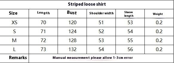 Women's 2024 summer new striped loose shirt straight leg pants set_voghion.com