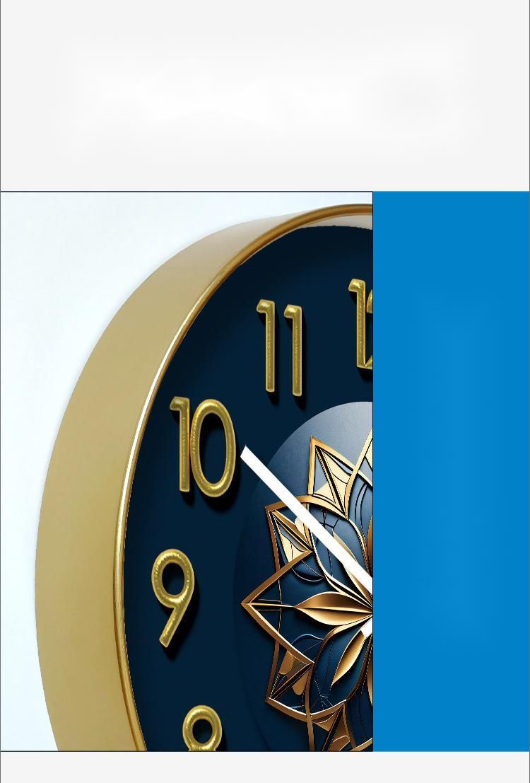 Yipula 7042 Round Silent Living Room Bedroom Wall Fashionable American Style Clock For Home Use_voghion.com